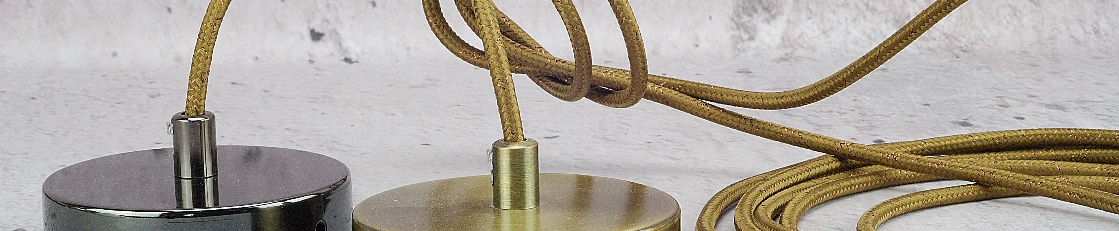 kabel w oplocie brązowy metalik